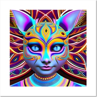 Catgirl DMTfied (10) - Trippy Psychedelic Art Posters and Art